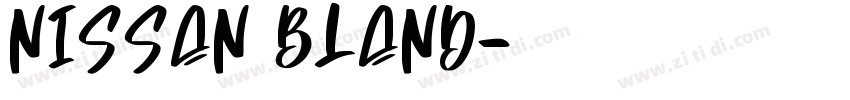 NISSAN BLAND字体转换